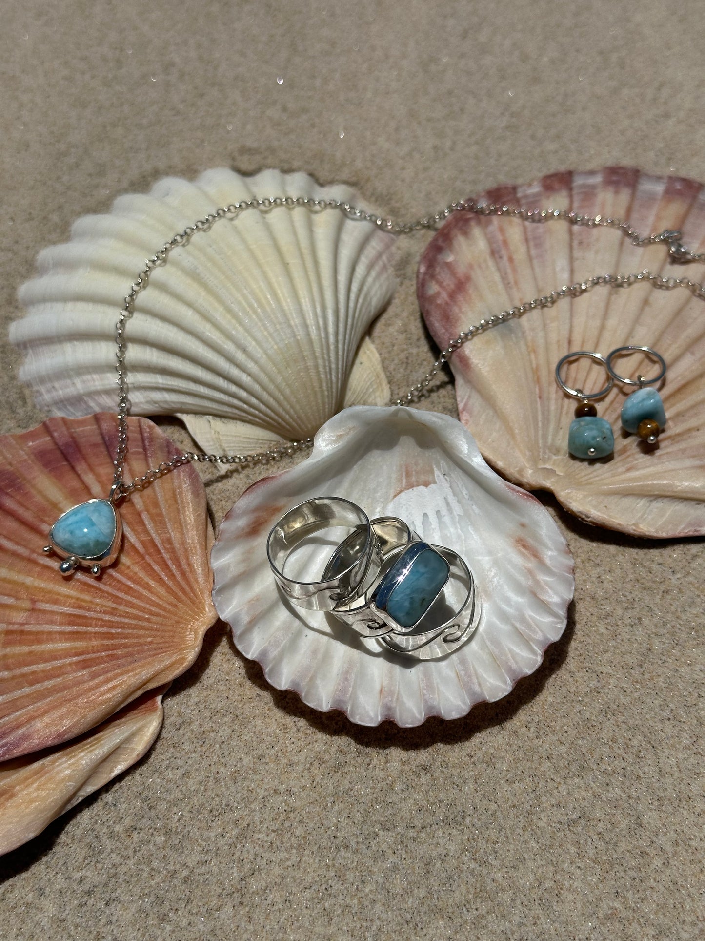 Tidal flow Larimar pendant