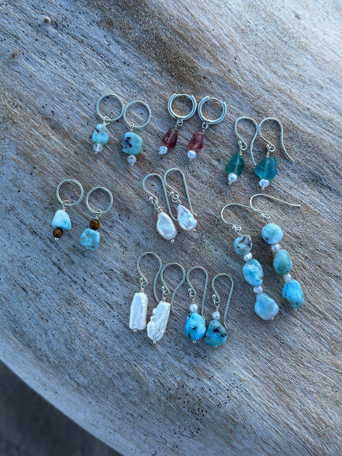 Blue lagoon drop earrings