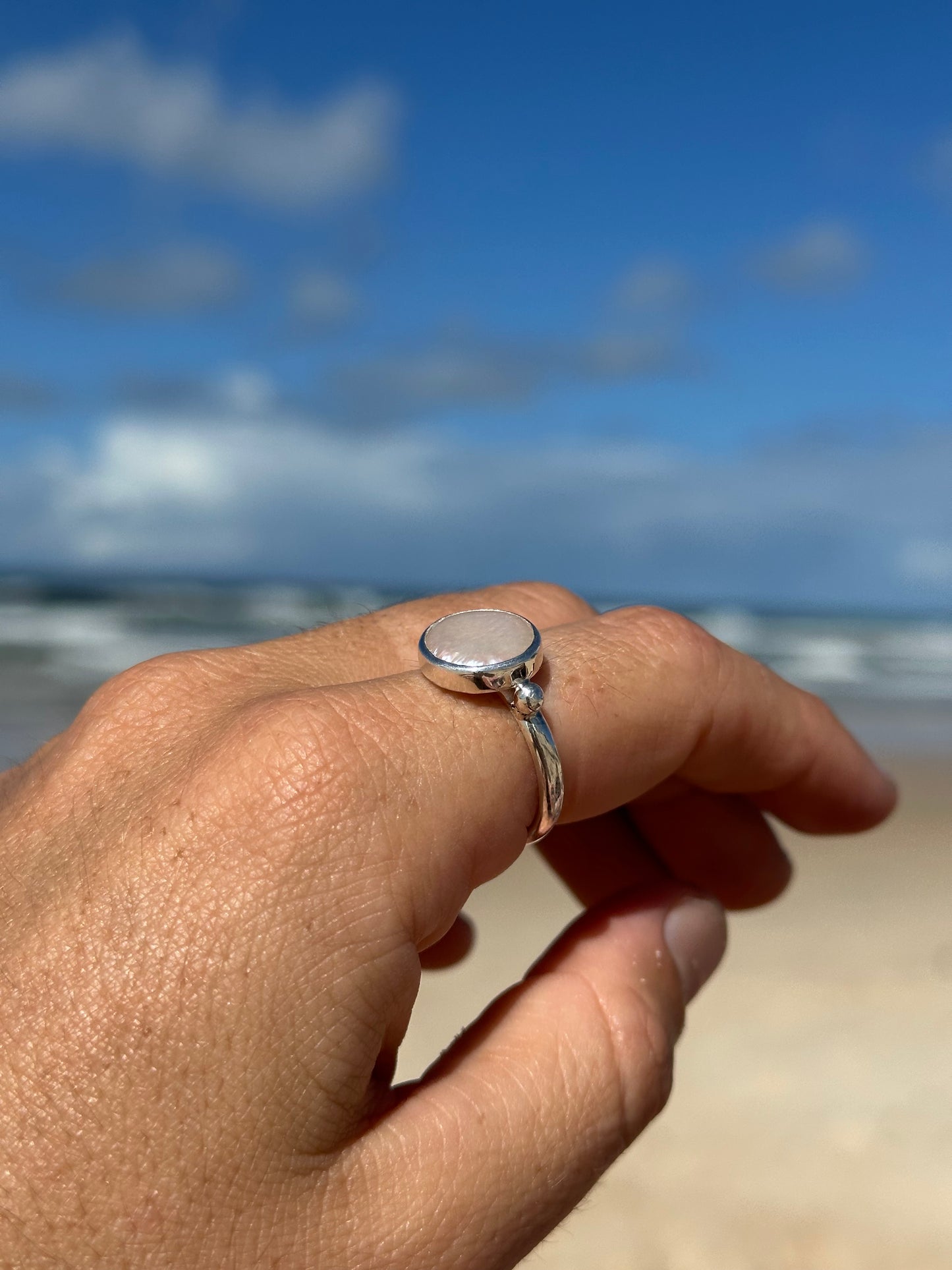 Coin Pearl ring