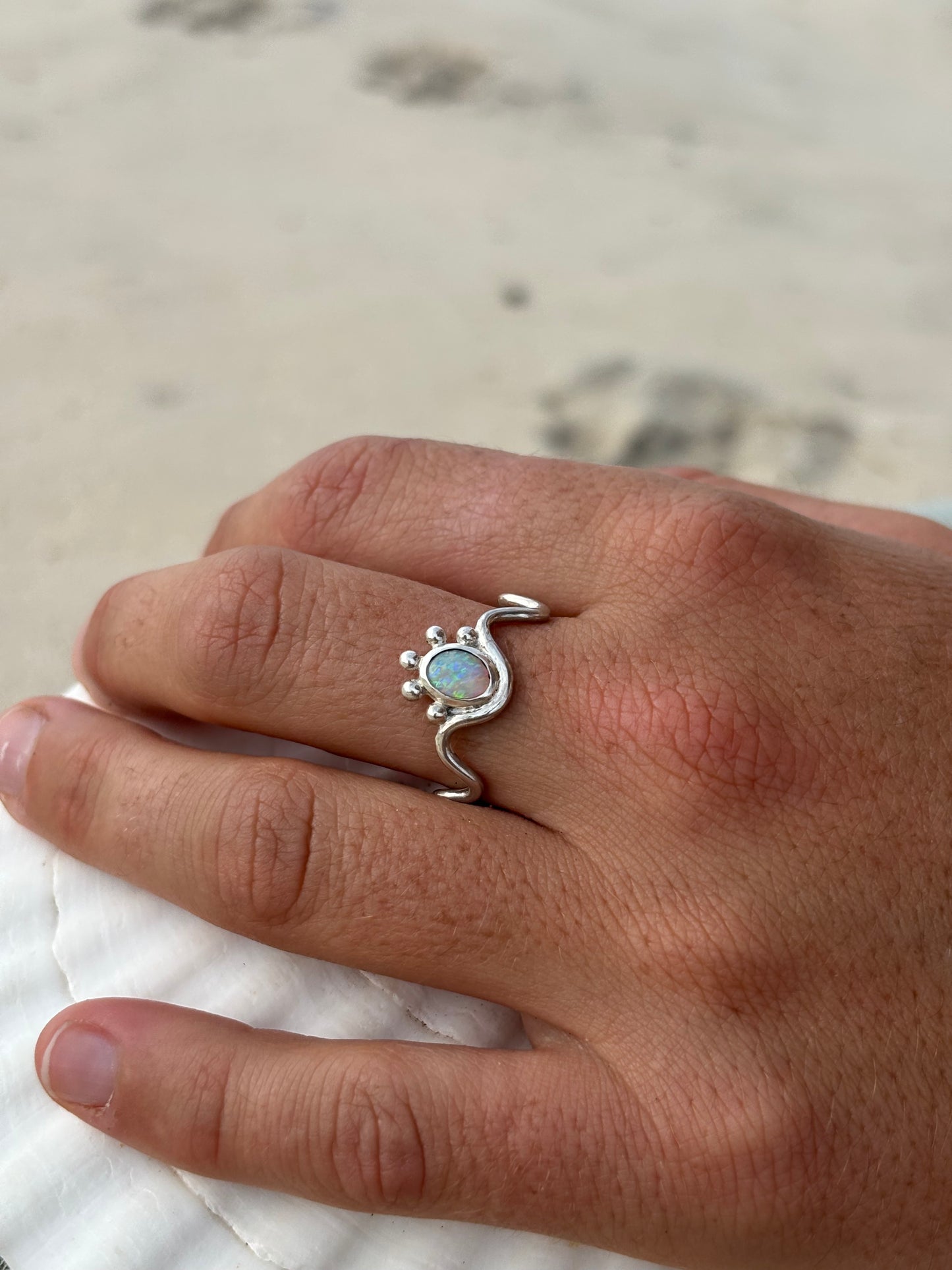 Sunrise Swell Opal ring