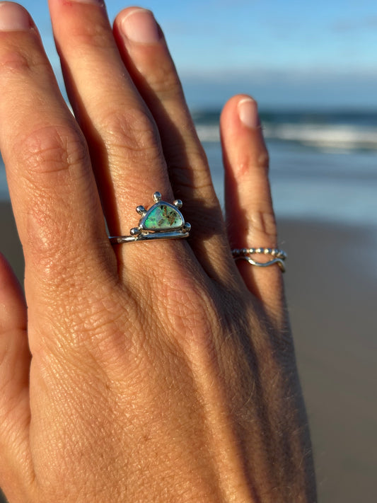 Ocean sunrise Opal ring