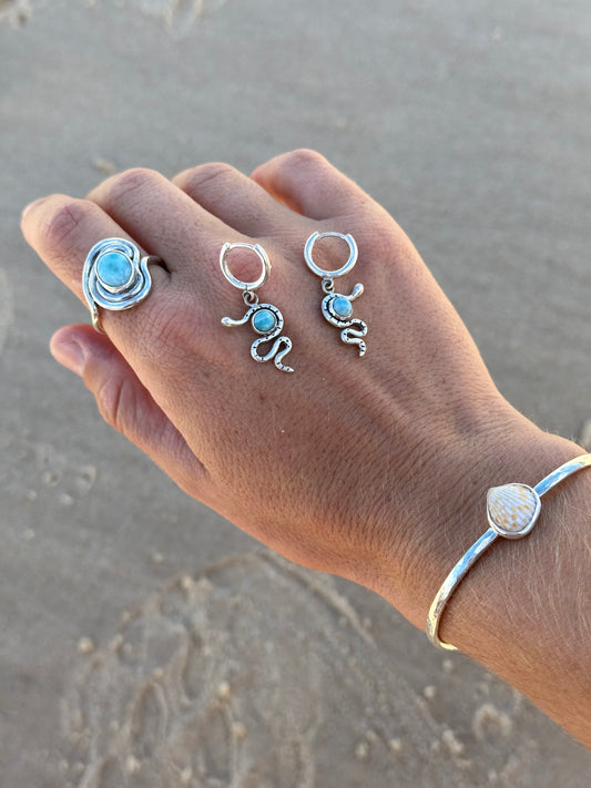 Larimar Ripples ring