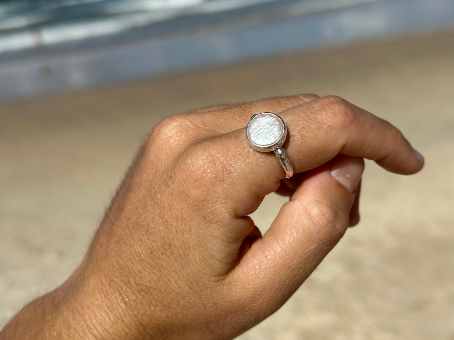 Coin Pearl ring