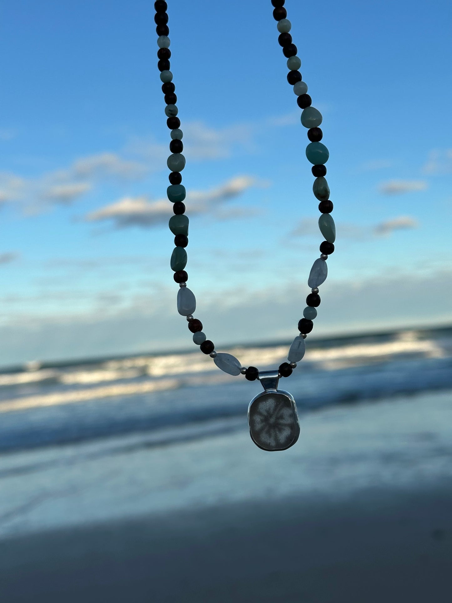 Hibiscus reflections necklace