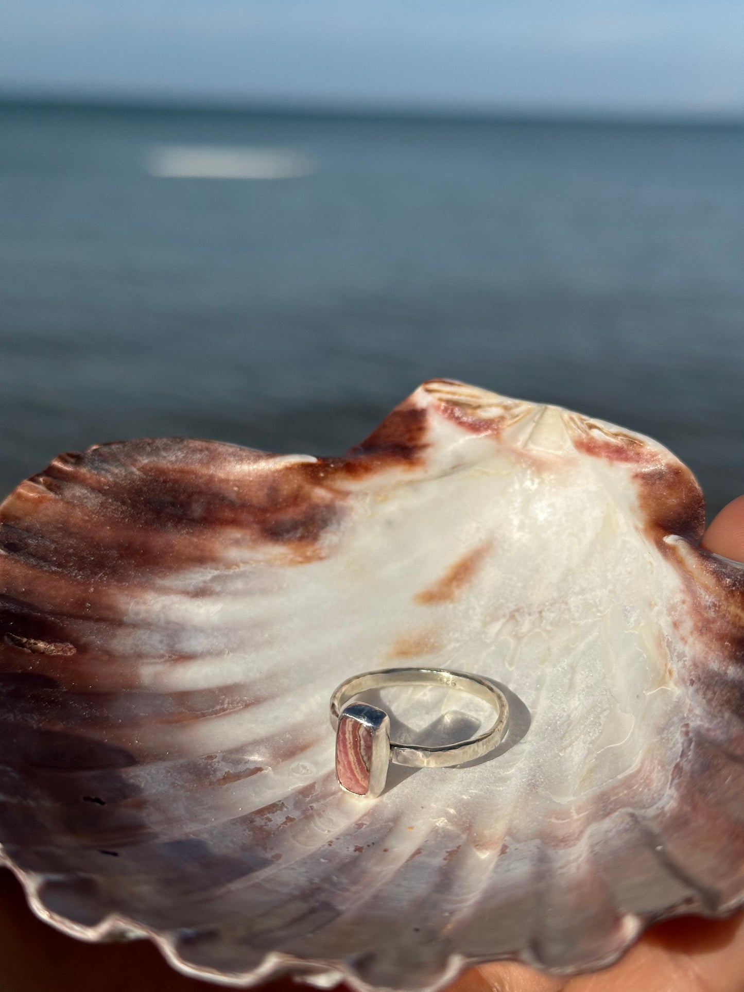 Pink Rhodochrosite ring
