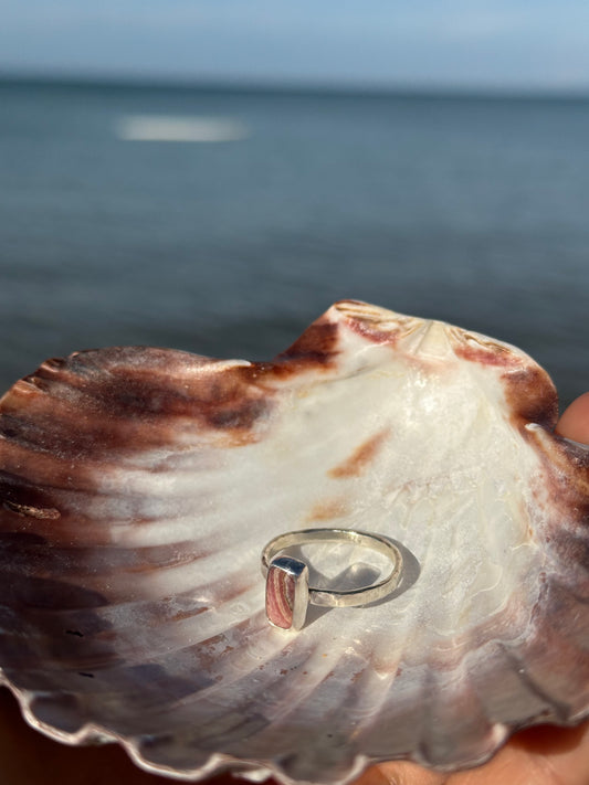 Pink Rhodochrosite ring