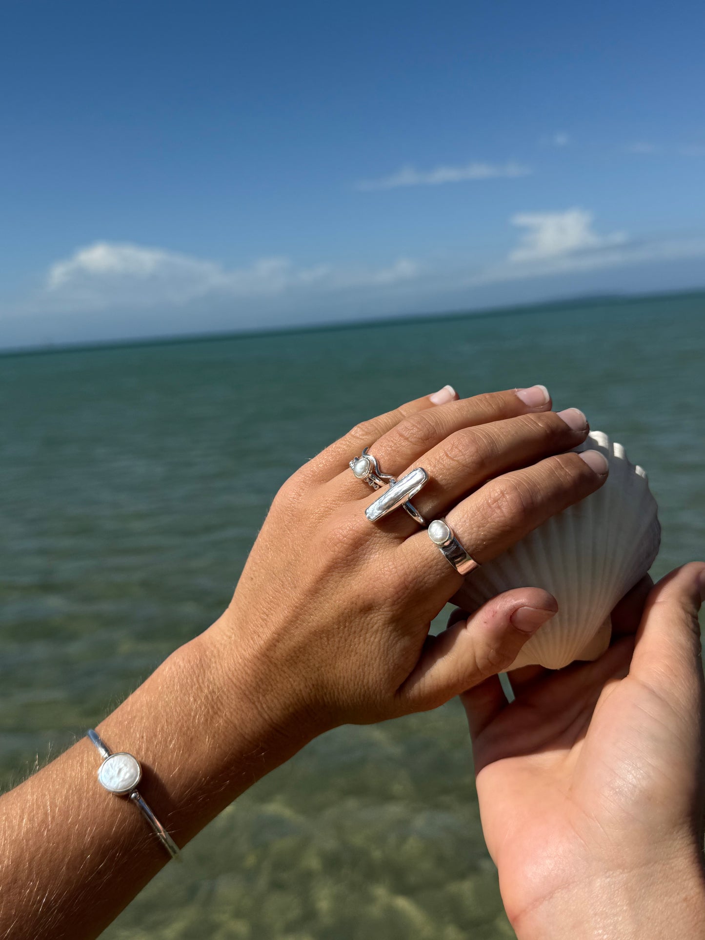Fresh water pearl ring