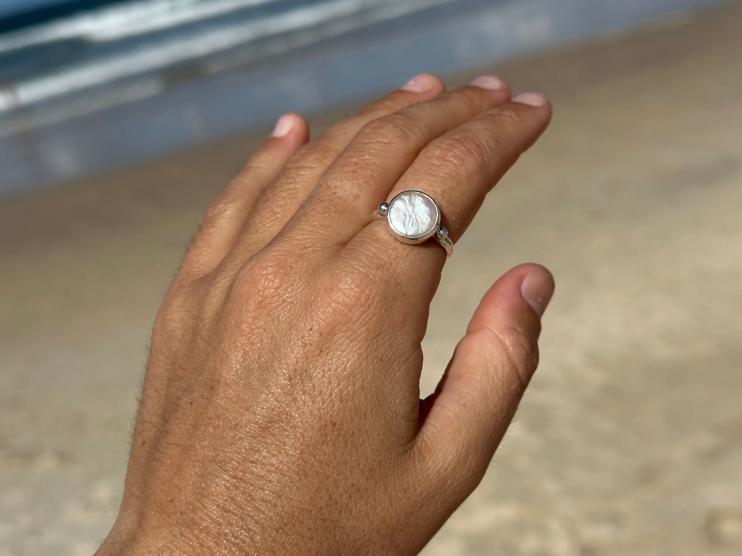 Coin Pearl ring