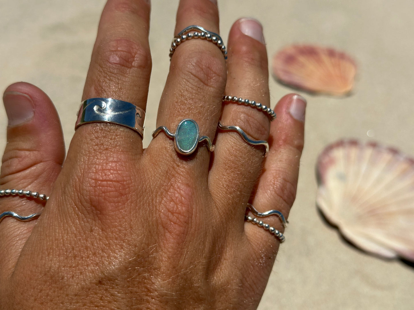 Wonky journey stacker ring
