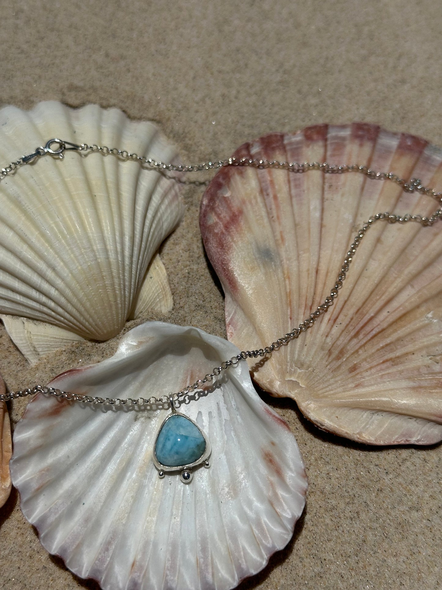 Tidal flow Larimar pendant