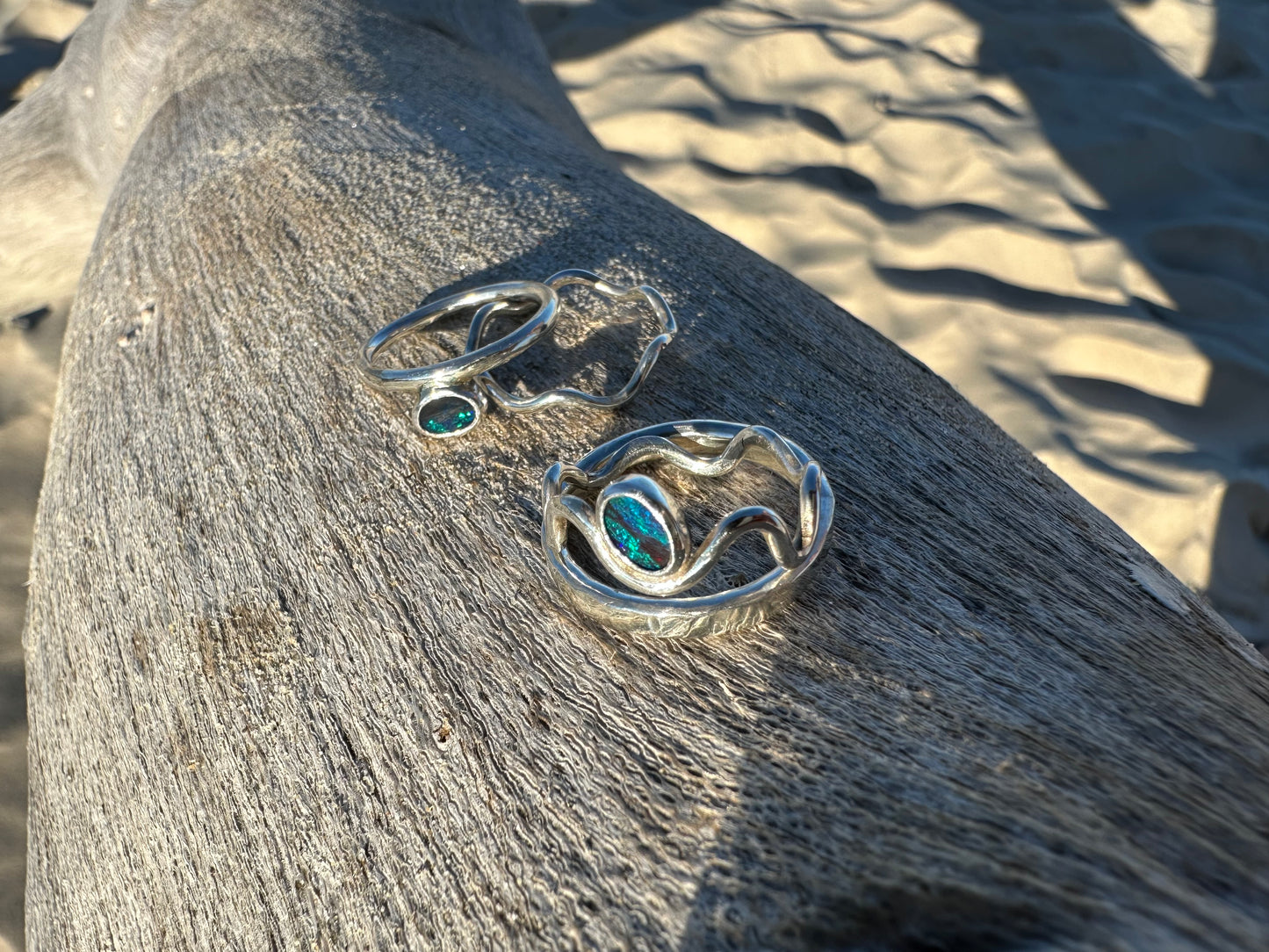 Opal on the horizon ring