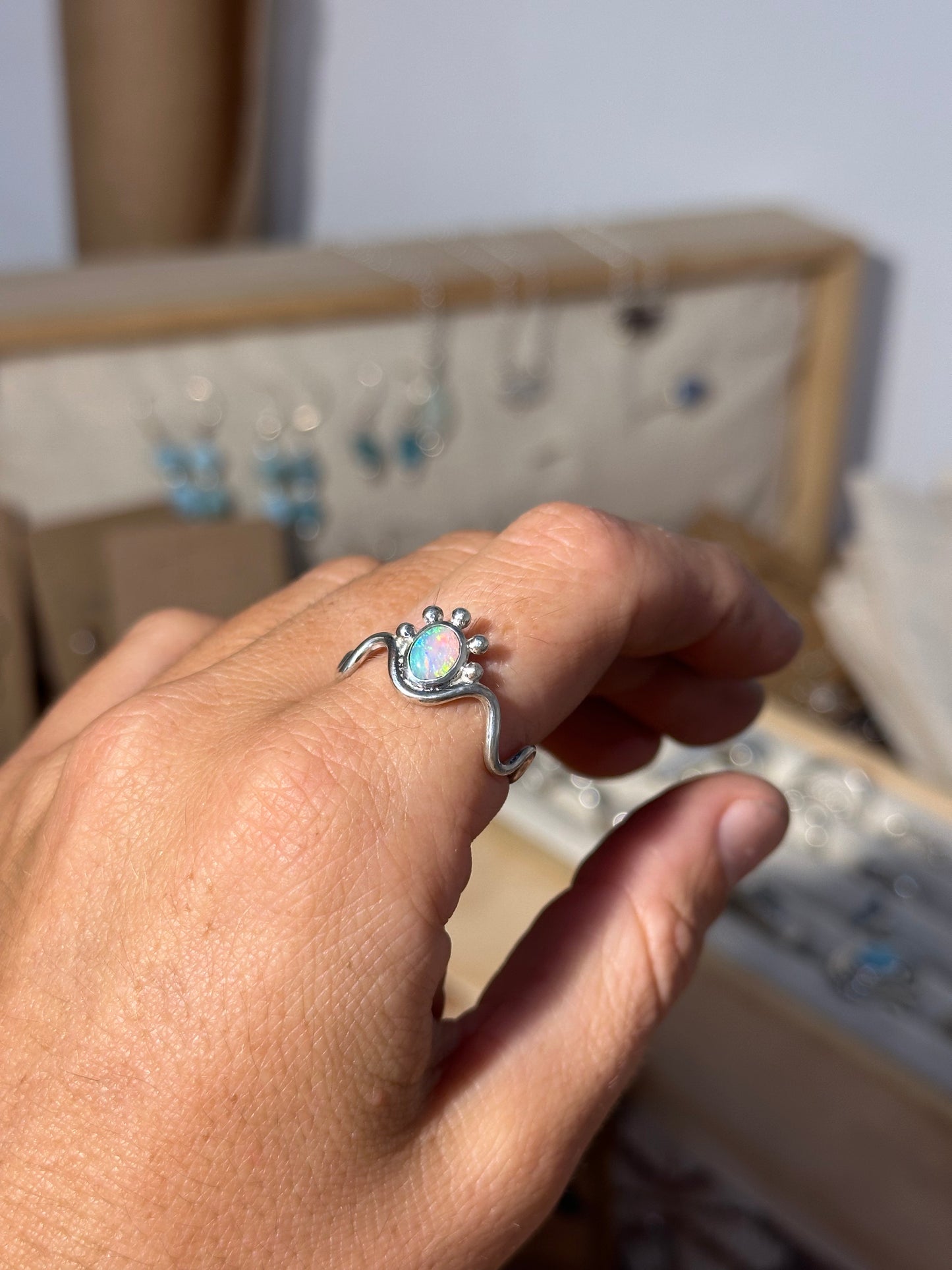 Sunrise Swell Opal ring