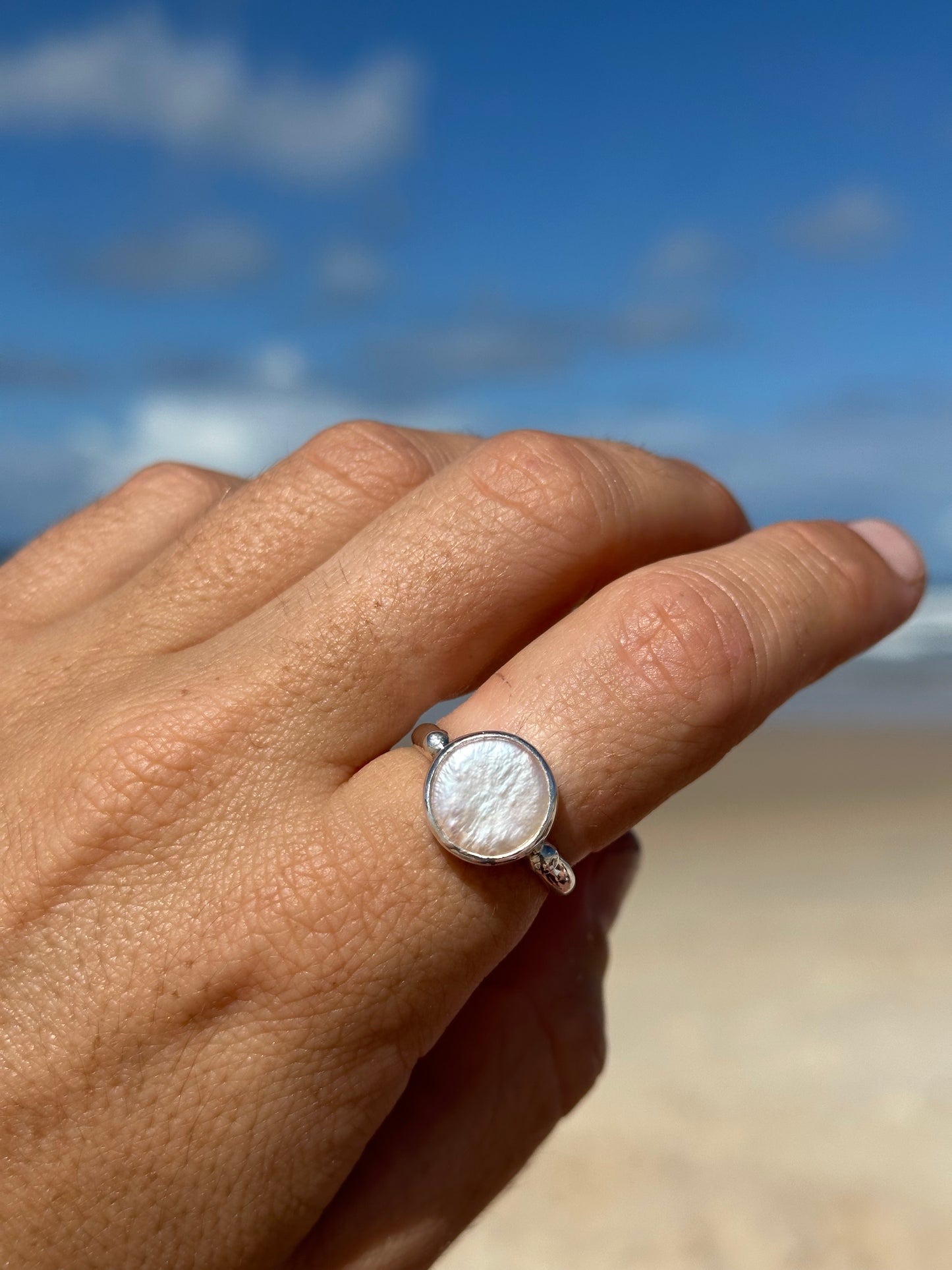 Coin Pearl ring